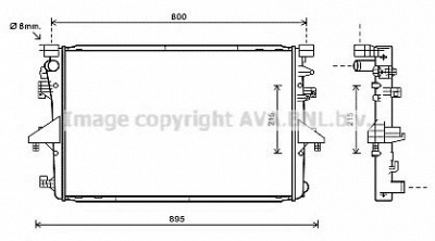 AVA QUALITY COOLING vwa2317 -  Радиатор, охлаждение двигателя